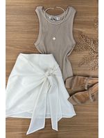 Blusa Regata Canelada Caqui