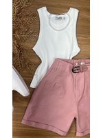 Blusa Regata Canelada Branca