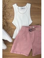 Blusa Regata Canelada Branca