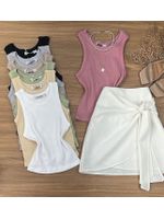 Blusa Regata Canelada Bege