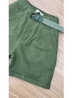 Short Sarja Cenoura Verde Militar