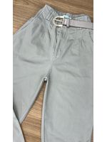 Calça Cenoura Bege com Cinto