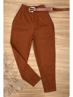 Calça Cenoura Terra Cota com Cinto