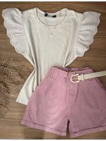 Blusa com Manga Laise Bege