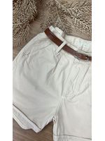 Short Com Cinto Sarja Bege 