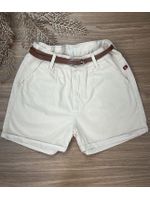 Short Com Cinto Sarja Bege 