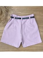 Short Alfaiataria Com Cinto Rosa