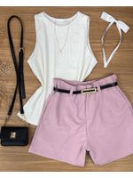 Blusa Canelada Regata Branca