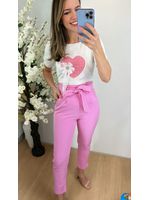 Calça Alfaiataria Clochard Rosa