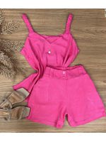 Conjunto Alça Trançada Rosa