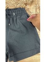 Short Boxer Linho Preto