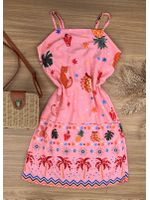 Vestido Curto Estampa Farm Rosa