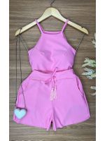 Conjunto Neoprene Blusa e Short Rosa