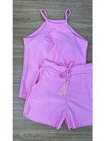 Conjunto Neoprene Blusa e Short Rosa