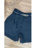 Short Alfaiataria Com Cinto Preto