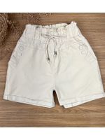 Short Sarja Cenoura Sininho Bege
