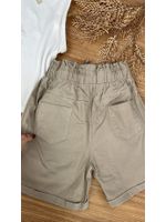 Short Sarja Cenoura Sininho Cinza