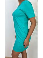 Vestido T-shirt Curto Verde Água 