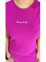 Vestido T-shirt Regata Midi Fucsia 