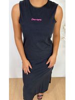 Vestido T-shirt Regata Midi Preto 