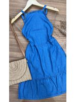 Vestido Curto Jeans Tencel
