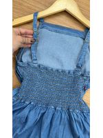 Vestido Curto Jeans Tencel