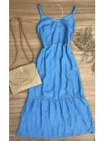 Vestido Midi Jeans Tencel 