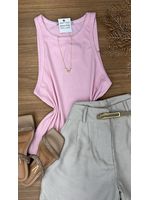 Blusa Regata Canelada Amarela