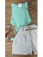 Blusa Regata Canelada Verde
