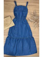 Vestido Midi Jeans Tencel 