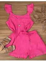 Conjunto Alça Babadinho Rosa