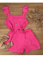 Conjunto Alça Babadinho Rosa