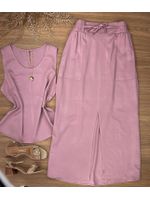 Conjunto Saia Midi Rosé