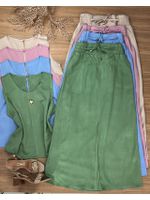 Conjunto Saia Midi Azul