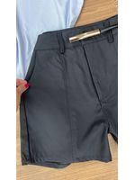 Short Alfaiataria Com Cinto Preto