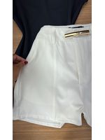 Short Alfaiataria Com Cinto Branco