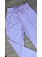 Calça Reta Em Linho Rosa