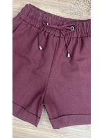 Short Boxer Linho Marrom Escuro