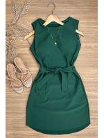 Vestido Curto Neoprene Verde Oliva