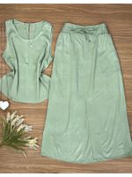 Conjunto Saia Midi Verde Menta