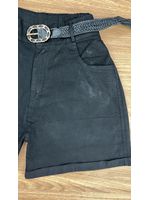 Short Sarja Cenoura Com Cinto Preto