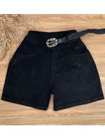Short Sarja Cenoura Com Cinto Preto
