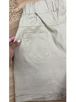 Short Sarja Cenoura Com Cinto Bege