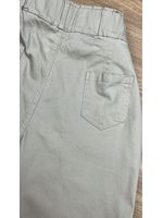 Calça Cenoura com Cinto Detalhado Bege