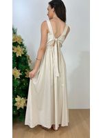 Vestido Longo Linho Cru