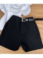 Short Alfaiataria Com Cinto Preto
