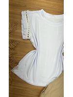 Blusa Manga Guipir Branca