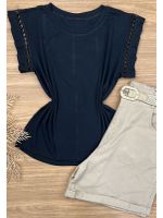 Blusa Manga Guipir Preta