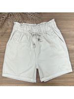 Short Sarja Cenoura Sininho Bege Claro