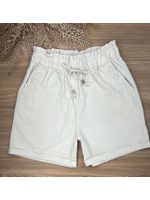 Short Sarja Cenoura Sininho Bege Claro
